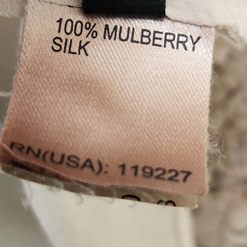 MASSIMO DUTTI Women's Blouse Small Cream 100% Mulberry Silk Quiet Luxury Top - Picture 6 of 13